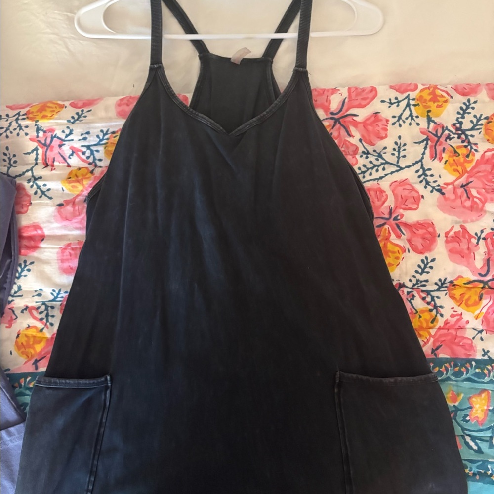 FP Movement by Free People Black Hot Shot Mini Dress